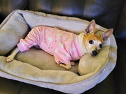 Parisian Pet 'Pink Swan' Pajama for Dogs & Cats, Luxury Pet Sleepwear, Cozy Dog Pajama Set-Valentine's Day
