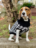 Load image into Gallery viewer, Parisian Pet 'Buffalo Checkered Sweater - Deer' for Dogs and Cats - Cozy, Stylish Winter Apparel in Classic White and Black
