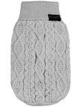 Load image into Gallery viewer, Parisian Pet 'Cable Knit Sweater' - Warm & Stylish Pet Sweater in Cloud Gray for Dogs & Cats

