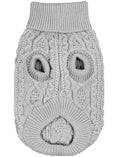Load image into Gallery viewer, Parisian Pet 'Cable Knit Sweater' - Warm & Stylish Pet Sweater in Cloud Gray for Dogs & Cats
