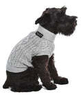 Load image into Gallery viewer, Parisian Pet 'Cable Knit Sweater' - Warm & Stylish Pet Sweater in Cloud Gray for Dogs & Cats

