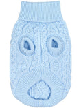 Load image into Gallery viewer, Parisian Pet 'Cable Knit Sweater' - Warm & Stylish Pet Sweater in Powder Blue for Dogs & Cats
