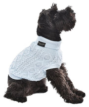 Parisian Pet 'Cable Knit Sweater' - Warm & Stylish Pet Sweater in Powder Blue for Dogs & Cats