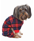 Load image into Gallery viewer, Parisian Pet 'Scottish Pajama' for Dogs & Cats, Cozy Pet Pajama Set, Red/Blue Plaid
