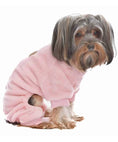 Load image into Gallery viewer, Parisian Pet 'Velour Pajama Blush' for Dogs & Cats, Soft Pet Sleepwear, Luxury Dog Pajamas, Blush Pink-Valentine's Day
