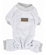 Parisian Pet 'Velour Pajama Cloud Gray' for Dogs & Cats, Comfortable Pet Pajama Set, Cozy Dog Sleepwear, Gray