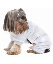 Parisian Pet 'Velour Pajama Cloud Gray' for Dogs & Cats, Comfortable Pet Pajama Set, Cozy Dog Sleepwear, Gray