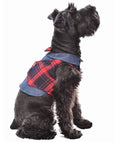Load image into Gallery viewer, Parisian Pet 'Scottish Pleated Tuxedo Red/Blue Plaid' for Dogs & Cats, Stylish Pet Party Tuxedo, Christmas Pet Tuxedo
