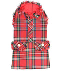 Load image into Gallery viewer, Parisian Pet 'Tartan Fringe Dress' Dog & Cat Shirt – Elegant Holiday Dog Dress – Red-Valentine's Day
