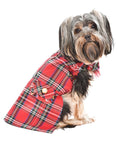 Load image into Gallery viewer, Parisian Pet 'Tartan Fringe Dress' Dog & Cat Shirt – Elegant Holiday Dog Dress – Red-Valentine's Day
