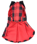 Load image into Gallery viewer, Parisian Pet 'Buffalo Checkered Taffeta Dress' Dog & Cat Shirt – Festive Holiday Pet Apparel – Red
