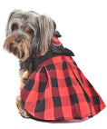 Load image into Gallery viewer, Parisian Pet 'Buffalo Checkered Taffeta Dress' Dog & Cat Shirt – Festive Holiday Pet Apparel – Red
