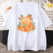 Kawaii Tiger Orange Juice T-Shirt 