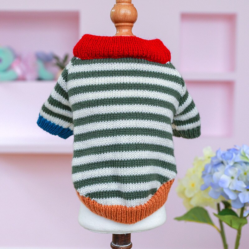 Christmas Retro Striped Dog Sweater - Southlake Paws