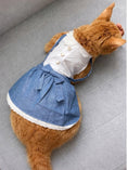 Load image into Gallery viewer, Parisian Pet 'Chambray Overall Dress' for Dogs and Cats, Designer Denim, Lightweight Summer Outfit, Blue
