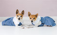 Load image into Gallery viewer, Parisian Pet 'Prairie Dress' for Dogs and Cats, Floral Design, Comfortable Lightweight Outfit, Denim & White
