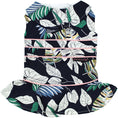 Load image into Gallery viewer, Parisian Pet 'Palm Leaves Dress' Dog & Cat T-Shirt – Comfortable Stylish Summer Dog Dress – Green, White
