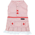 Load image into Gallery viewer, Parisian Pet 'Gingham Countryside Dress' Dog & Cat Shirt – Elegant Country Style Dog Dress –Red- Valentine's Day
