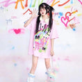 Load image into Gallery viewer, KOSAHIKI Pink Harajuku Graphic T-shirt
