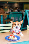 Load image into Gallery viewer, Parisian Pet 'Floral Artsy' Dog & Cat Camp Shirt – Trendy Embroidered Cotton Apparel, Comfortable & Stylish-Valentine's Day
