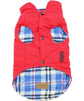 Load image into Gallery viewer, Parisian Pet 'Plaid Reversible Jacket' for Dogs & Cats, Stylish Pet Outerwear, Warm Winter Dog Jacket,-Valentine's Day
