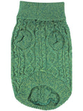 Load image into Gallery viewer, Parisian Pet 'Cable Knit Sweater' - Warm & Stylish Pet Sweater in Green for Dogs & Cats
