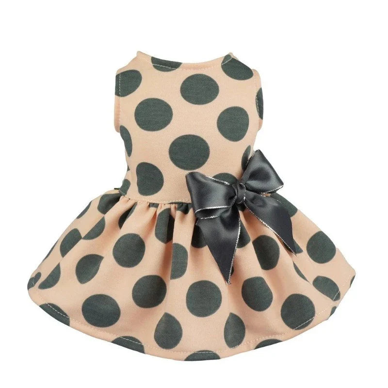 Gray Polka Dot Party Dress - Southlake Paws