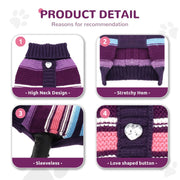 Purple Stripe Dog Sweater