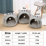 Cute Cat Shaped Cat Bed 