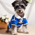 Load image into Gallery viewer, Blue Striped Polo Dog Shirt - Southlake Paws
