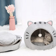 Cute Cat Shaped Cat Bed 