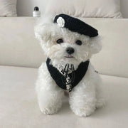 Chic Chanel-Inspired Tweed Hat & Dog Dress