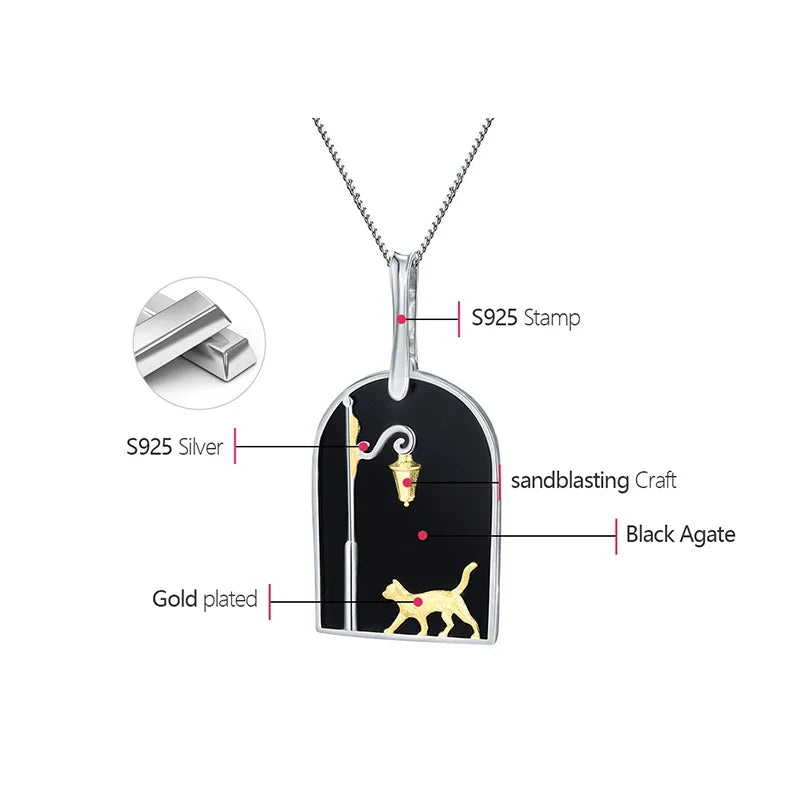 Cat Under The Lamp Pendant