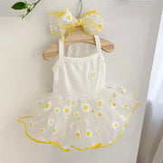 White Daisy Dog Dress