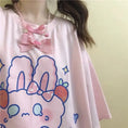 Load image into Gallery viewer, Pink Strawberry Bunny Harajuku T-Shirt 
