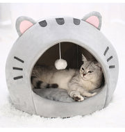 Cute Cat Shaped Cat Bed 