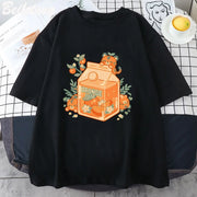 Kawaii Tiger Orange Juice T-Shirt 