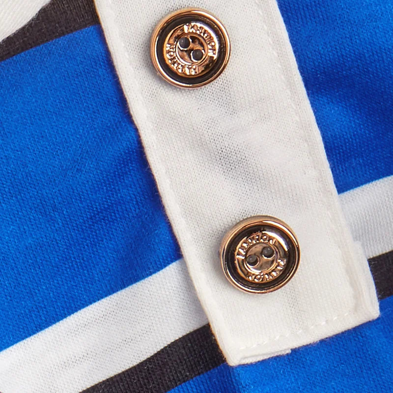Blue Striped Polo Dog Shirt - Southlake Paws