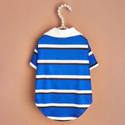 Blue Striped Polo Dog Shirt