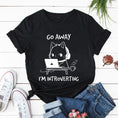 Load image into Gallery viewer, "Go Away I'm Introverting" Cat T-Shirt 
