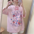 Load image into Gallery viewer, Pink Strawberry Bunny Harajuku T-Shirt
