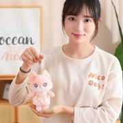 Cherry Blossom Fox Plushie Keychains 