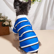 Blue Striped Polo Dog Shirt
