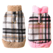 Plaid Dog Dress Coat 