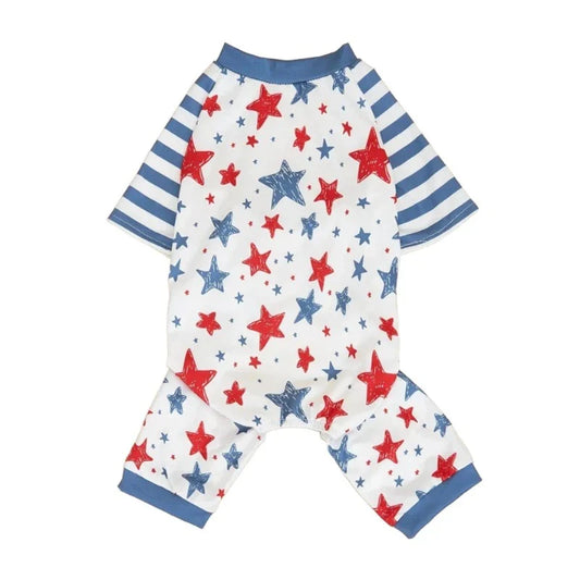 Patriotic Stars & Stripes Dog PJs