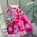 Load image into Gallery viewer, Designer Handmade Hot Pink Daisy Dog Party Dress
