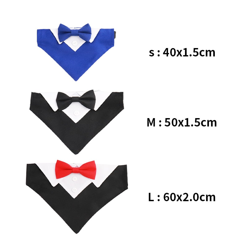 Dog Tuxedo Bow Tie Collar