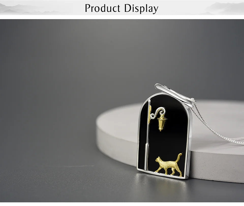 Cat Under The Lamp Pendant