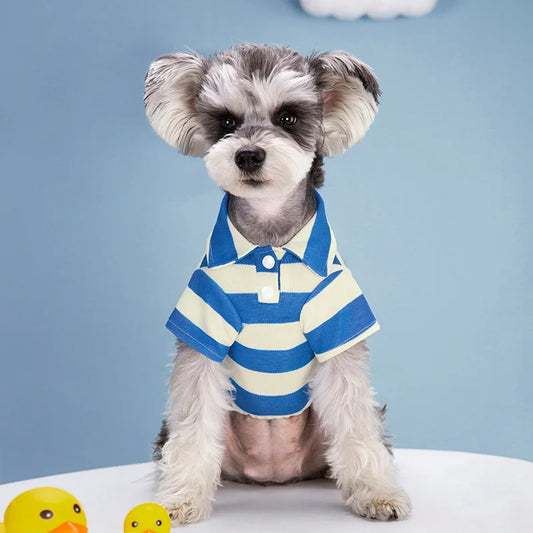 Striped Polo Dog Shirt - Southlake Paws