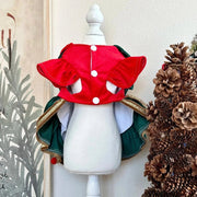 Designer Handmade Green Christmas Tree Dog Dress